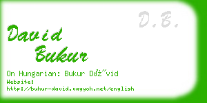 david bukur business card